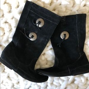 Concho moccasin boots